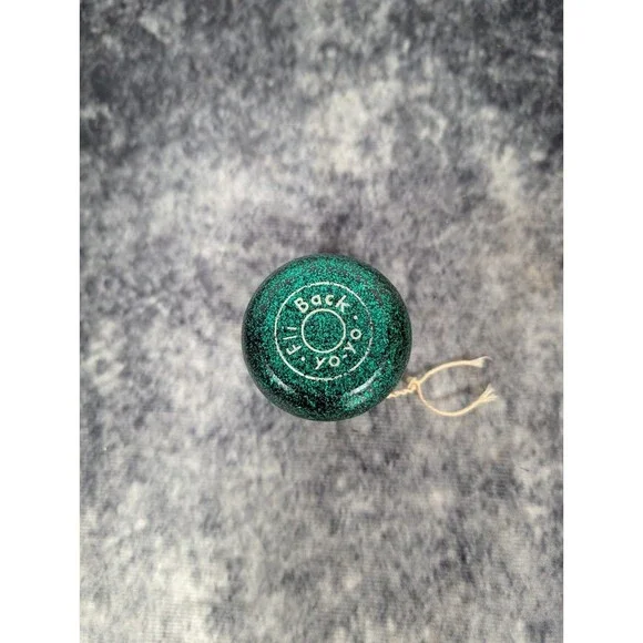 Vintage Green Sparkle Fli-Back Top Wooden Yo-Yo 60-70’s