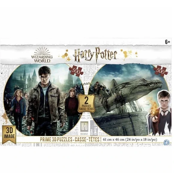 New! Harry Potter Lenticular 3D Puzzles – Twin‎ Pack Disney Version