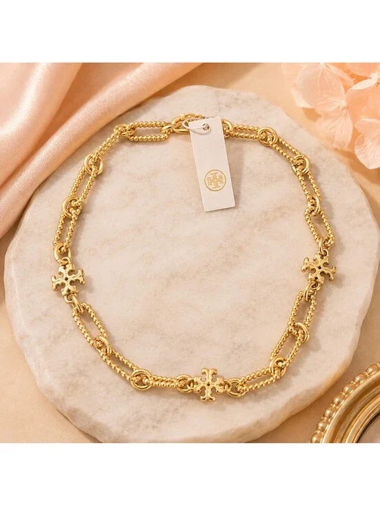 Tory Burch Roxanne Beaded Rope Chain Necklace