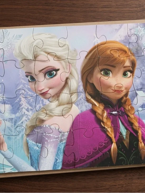 Disney Frozen Wooden Puzzle Bundle – Anna, Elsa & Friends – Kids Jigsaw Lot