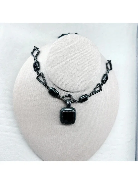 329u. Premiere Designs Gunmetal Necklace