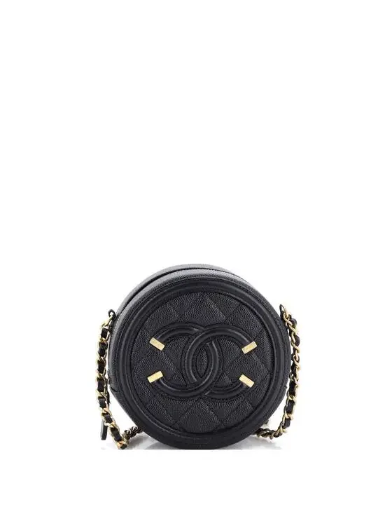 Chanel Filigree Round Clutch With Chain #281991C32B