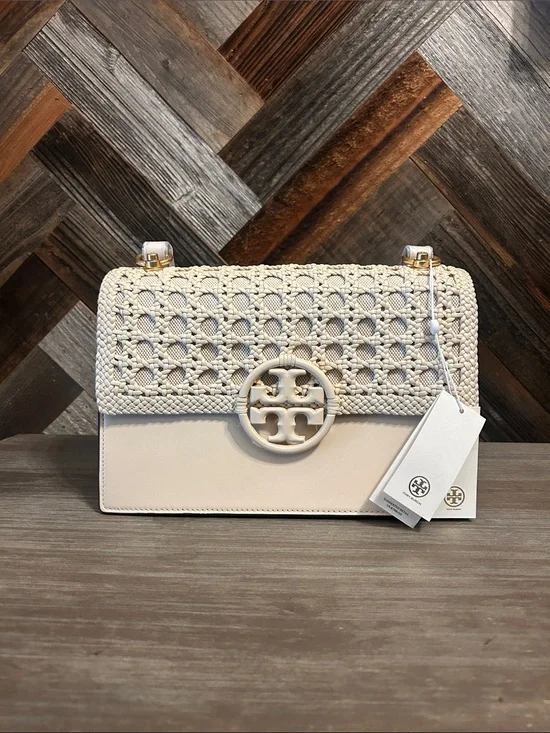 NWT Tory Burch Miller Basketweave Shoulder Bag