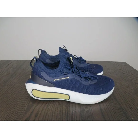 Navy Midshipmen Shoes Mens 8 Under Armour HOVR Phantom 4 Blue Team Issued