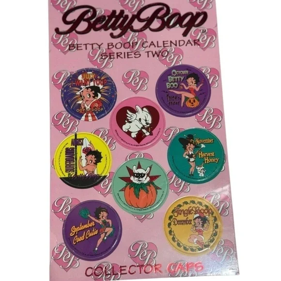 Betty Boop Vintage 1990s Sealed Pogs Calendar Series 2