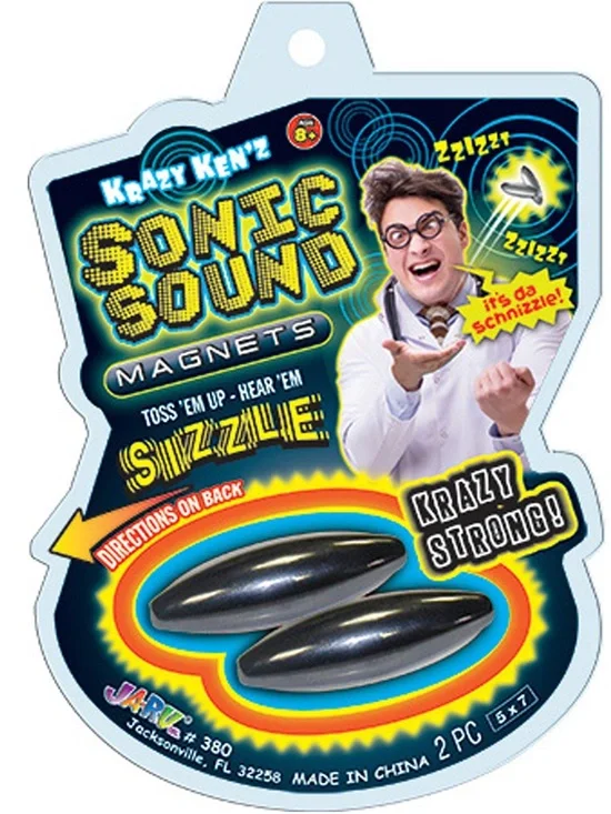 JA-RU Krazy Kenz Sonic Sound Magnets Zizzle 2 Pc Set Recommended Age 8+
