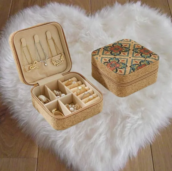 👣4/$20. Mini Travel Jewelry Organizer with Zipper for Earrings, Rings, etc.