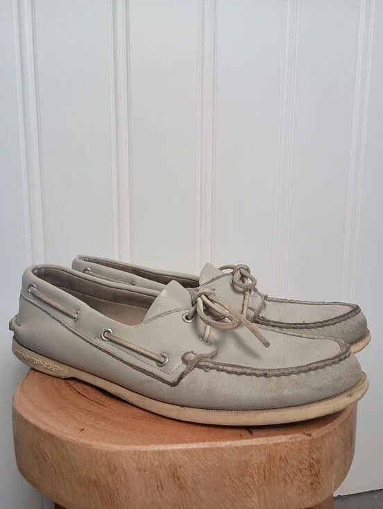 1995 Sperry-  Boat Shoes in Light Gray- Size Men's 11