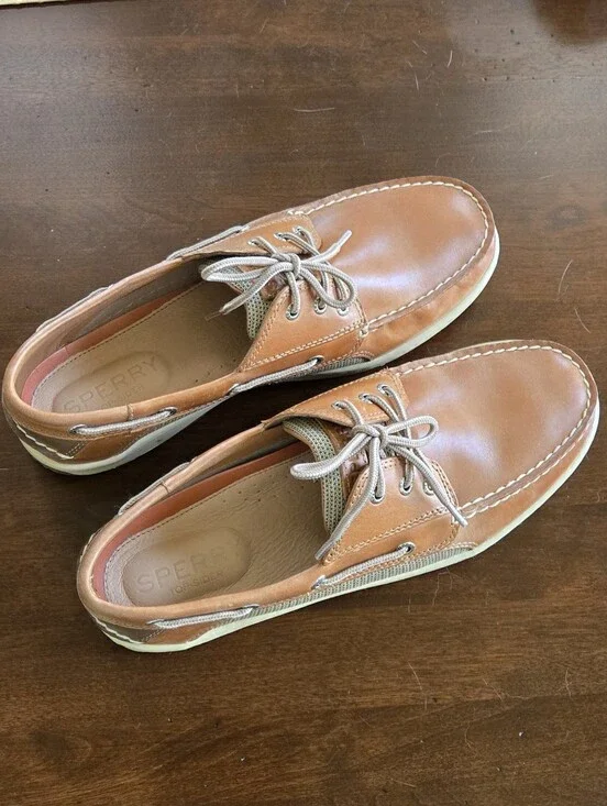 Sperry Men's Billfish 3-Eye Leather Boat Shoes - Cognac 11.5 EW