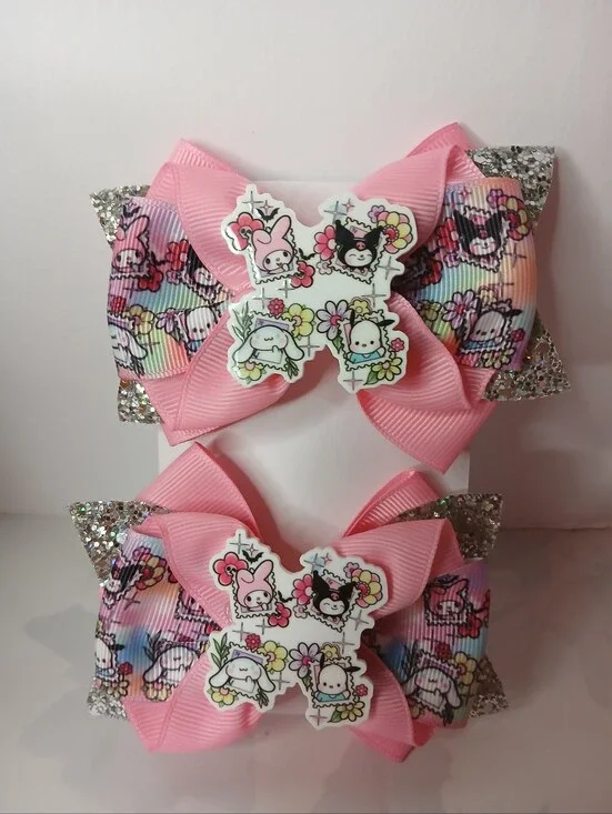 Hair Bows Set Hello Kitty