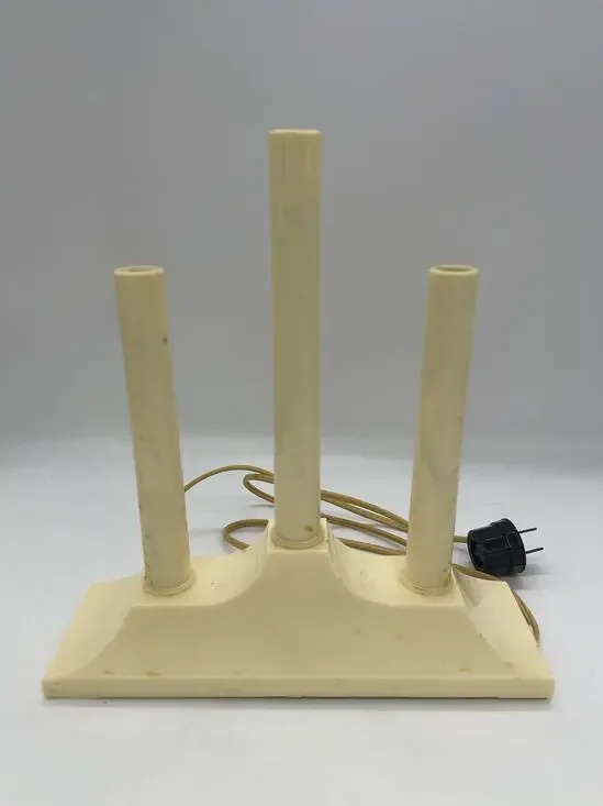 Vintage MCM Candle Candolier Plastic 3 Candle Drip Christmas Electric Light