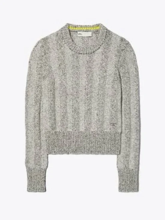 Tory Burch Crewneck Crop Sweater