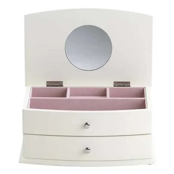 Reed‎ & Barton Jewelry Box Women's Girl's White Pink Quality Handcraft Excellent