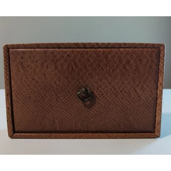 Fabergé Original Vintage Faux Leather Jewelry Box