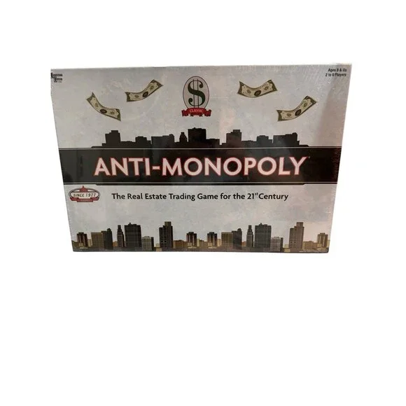 Anti-Monopoly Board Game Real Estate Trading University Games Brand New Sealed