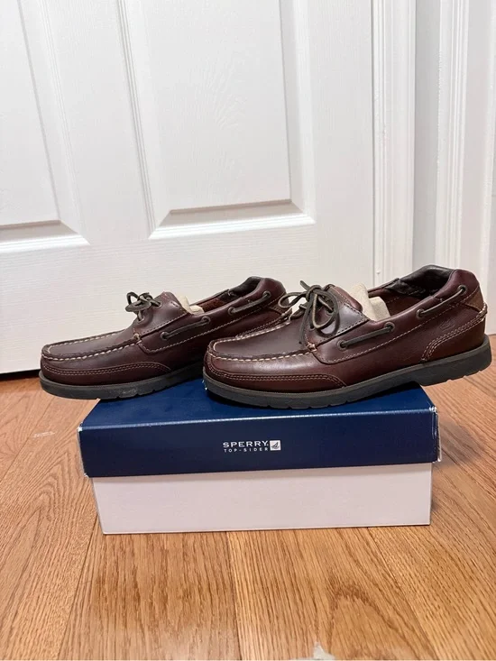 Sperry Men's Dark Brown Leather 2-Eye Boat Shoes