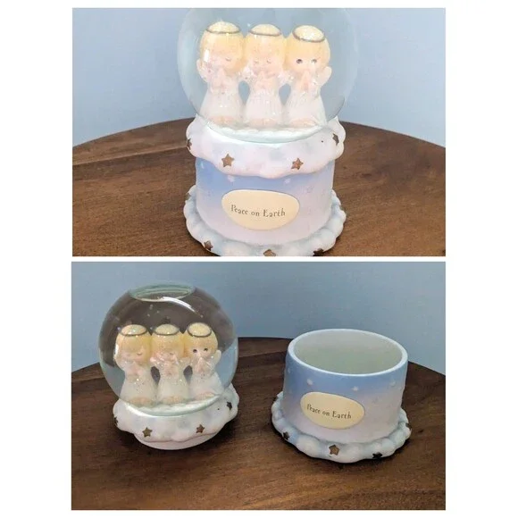 Praying Angels Snow Globe Trinket Box 