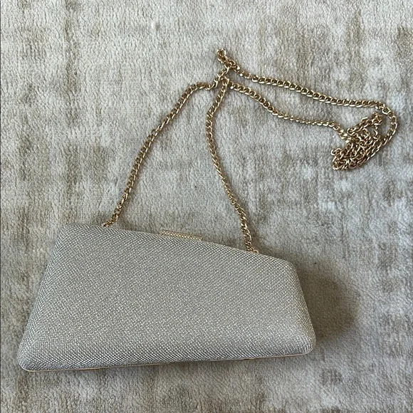 Sparkle Evening Clutch with Gold Chain Strap