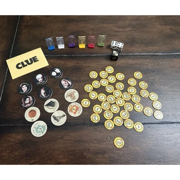 Clue Harry Potter 2016 Game Pieces  Tokens Movers‎ Suspect Item Dice Envelope