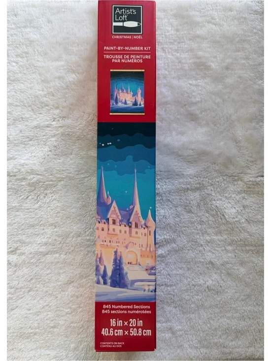 Blue & Pink Castle Paint-By-Number Kit
