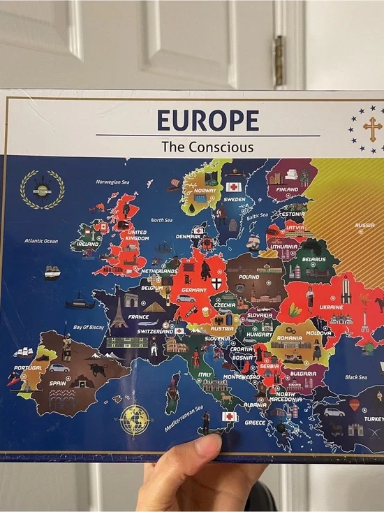 Europe Map Poster - The Conscious - Multicolor