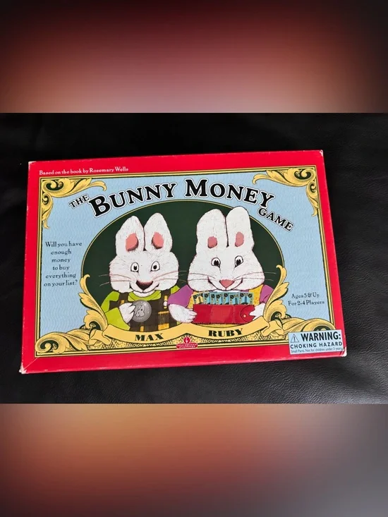 The Bunny Money Game Max And Ruby Education Rosemary Wells 1998- 100% Complete