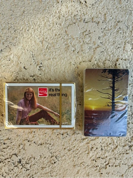1970’s Coca-Cola Playing Card Deck & 1970’s Sunset Playing Card Deck NIP