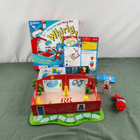 Dr. Seuss Whirly Fun Game COMPLETE Wonder Forge 2016 Kids Family Cat in the Hat