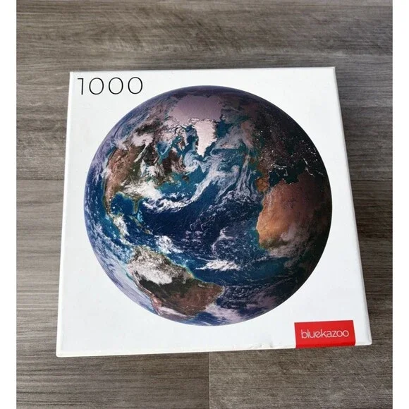 Blue Kazoo Earth 1000 Piece Round Jigsaw Puzzle 26.5
