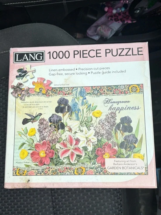 LANG 1000-Piece Garden Botanicals Jigsaw Puzzle - Pink Accents