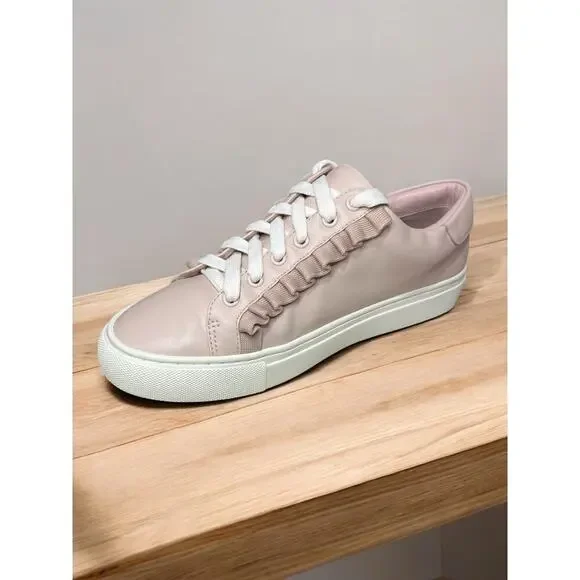 Tory Burch Sport Leather Ruffle Sneaker Size 8M