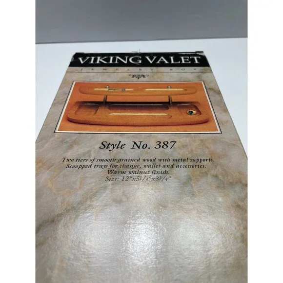 Viking Valet London Leather Style Jewelry Box No.387 (New Open Box)