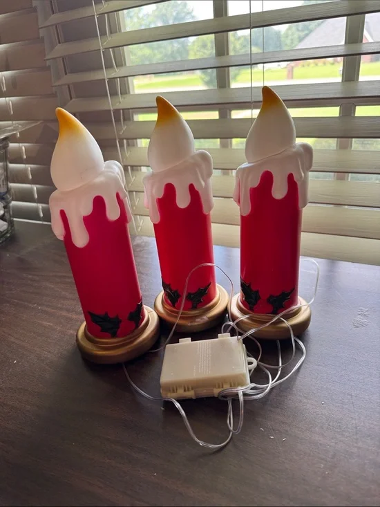 Blow Mold Christmas Candles
