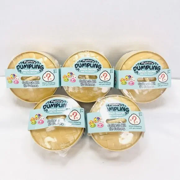 LOT OF 5 Mystery Dumpling Squishy Toy Blind Box Viral Sealed RMS Crazy Fun