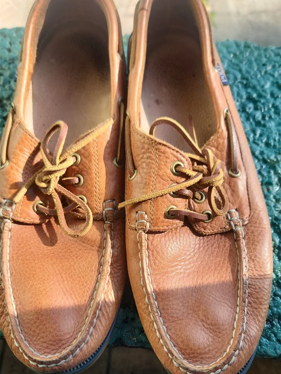 Polo by Ralph Lauren Tan Leather Boat Shoes
