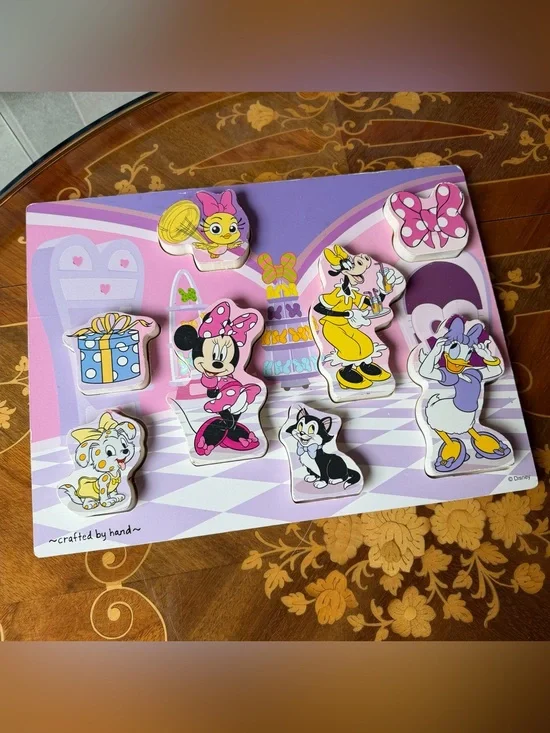 Wooden Melissa & Doug Minnie Mouse Puzzle Bowtique Clarabelle Cuckoo Loca