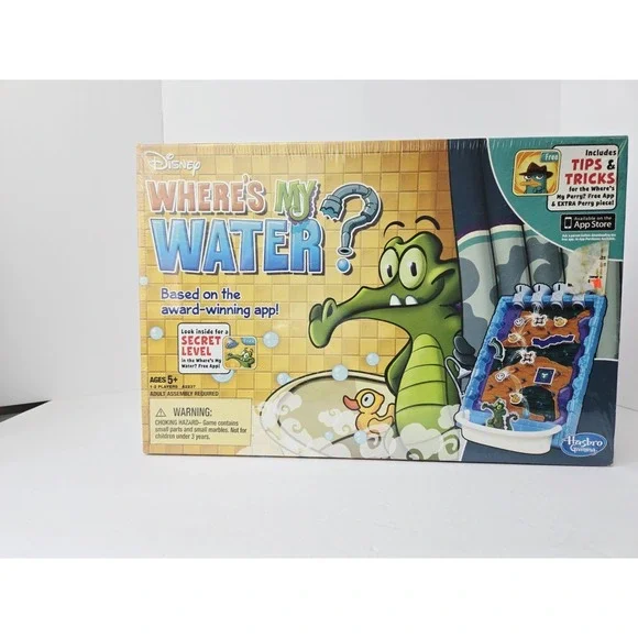 New Sealed Disney Where's My Water Game‎ Hasbro 2012