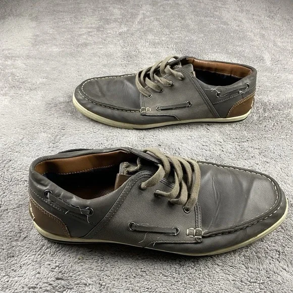 Aldo‎ Boat Shoes Mens Size 10.5 Gray Rubber Outsole