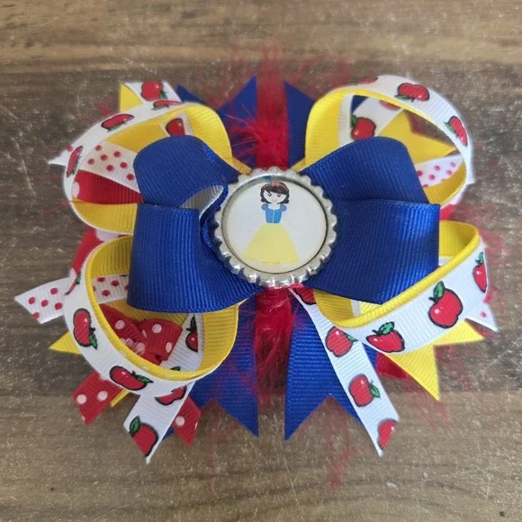 Snow White Inspired Bow Craft Supply‎ Red Yellow Blue Hair Accessory Decoration