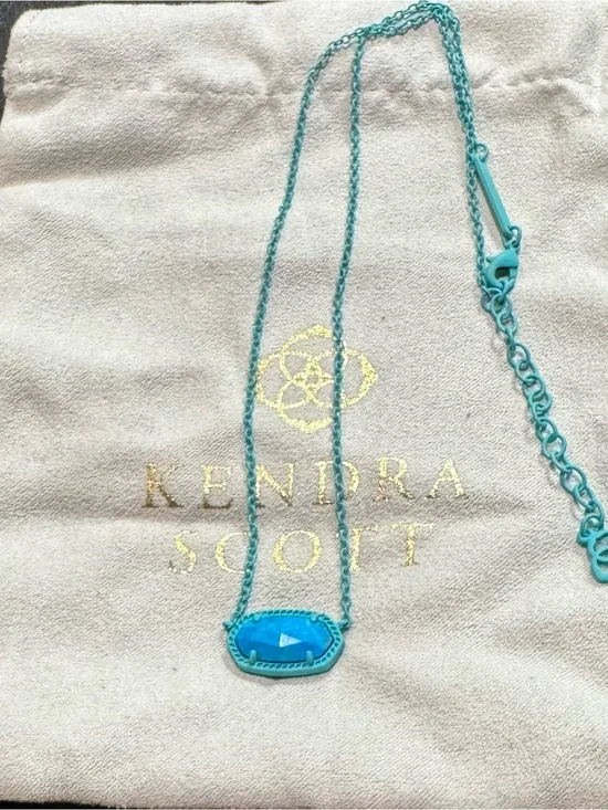 Kendra Scott Elisa Blue-Turquoise Pendant Necklace