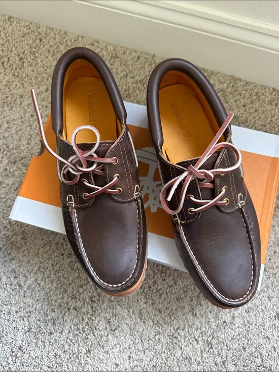 Timberland Brown Full Grain Leather Men's  Boat Shoes. Brand new, no box