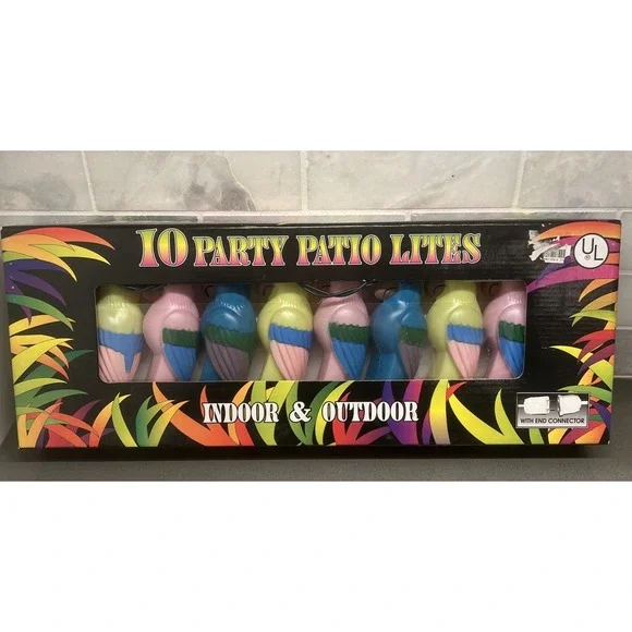 PARROT PATIO CAMPER STRING LIGHTS BRAND NEW IN BOXES 3 SETS OF 10 LIGHTS
