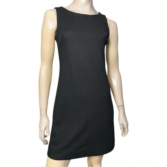 Tory Burch Women’s Size XS Black Wool Sleeveless Tank Mini Shift Dress