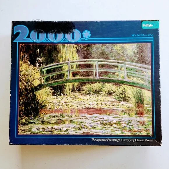 2000 Piece Japanese Footbridge Jigsaw Puzzle Claude Monet Buffalo Games 38