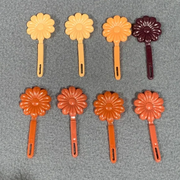 Y2K Flower Hair Clips Accessories Kids Girls‎ Hair Barrettes Autumn Fall Brown