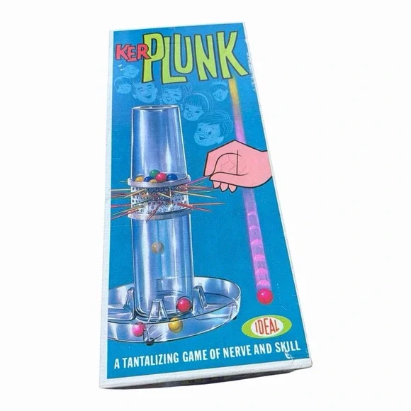 Vintage 1967 KerPlunk Game by Ideal Made In USA Original Box 24 Marbles 40 Stick