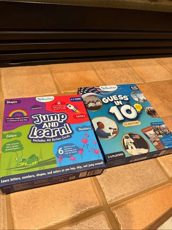 NIB Unopened Skillmatics Jump and Learn! & Guess in 10 Game Set