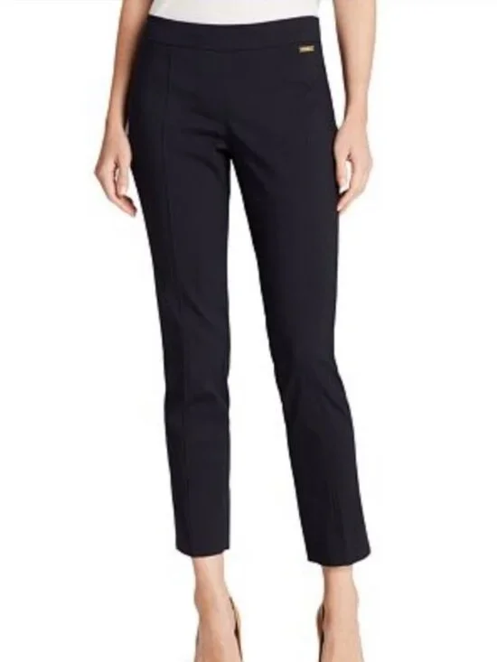 Tory Burch Callie Ankle Skinny Pant Sz 4 Black Side Zip Preppy