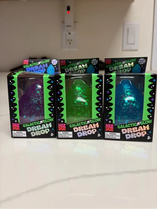 NEEDOH Galactic Glow Dream Drop Trio - Purple, Green, Blue