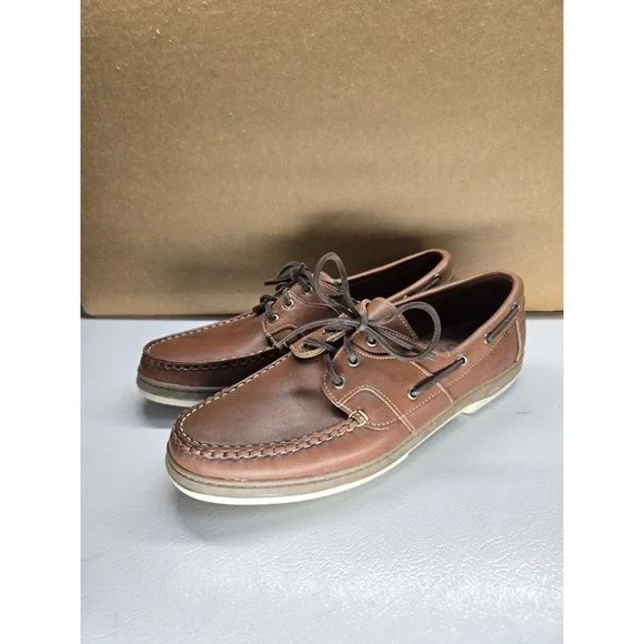 Allen Edmonds Eastport Shoes Mens 11 E Casual Lace Up Boat 43504 Brown Leather